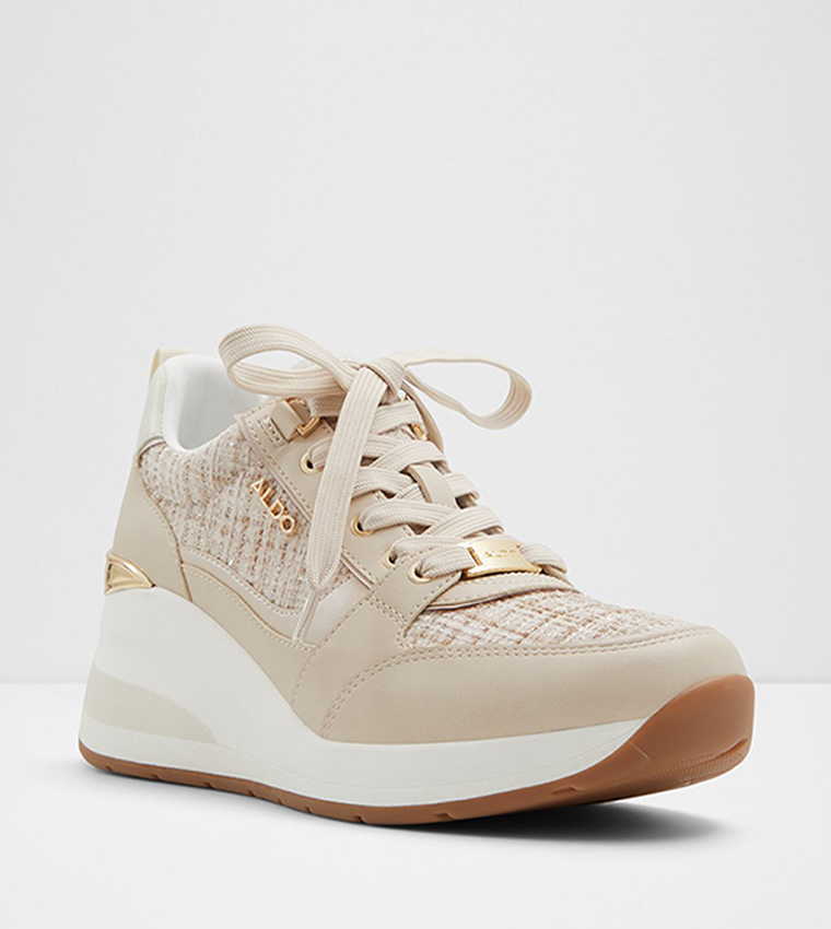 CAROTERIEL Lace Up Wedge Sneakers