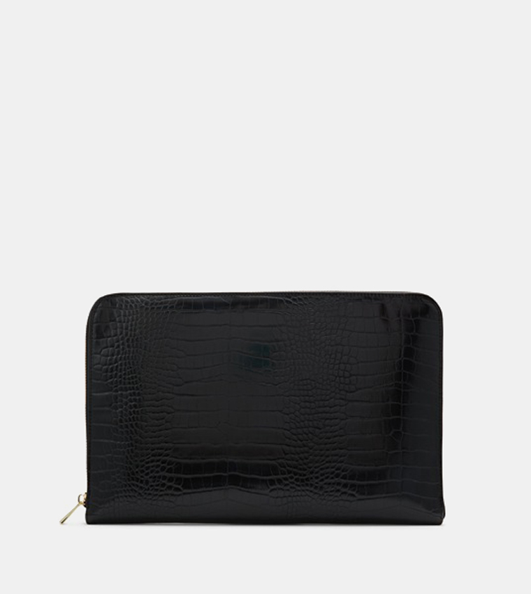 Buy Call It Spring CARTELLA Textured Laptop Sleeve In Black