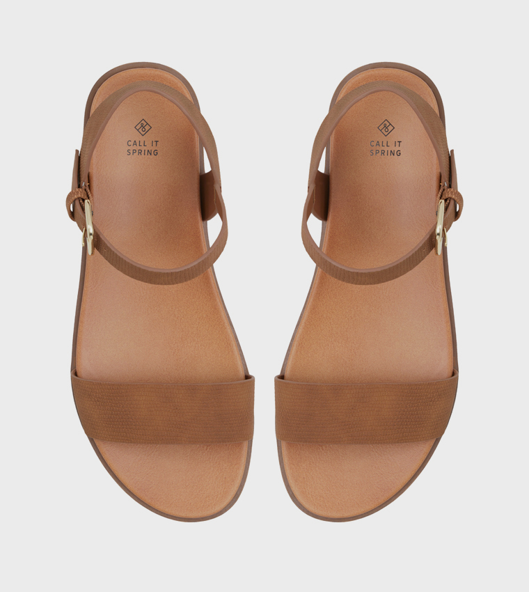 CASSIANE Ankle Strap Flat Sandals