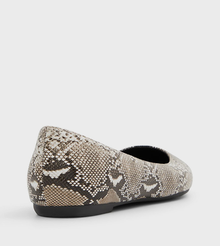 CATHRYN Snakeskin Ballerinas