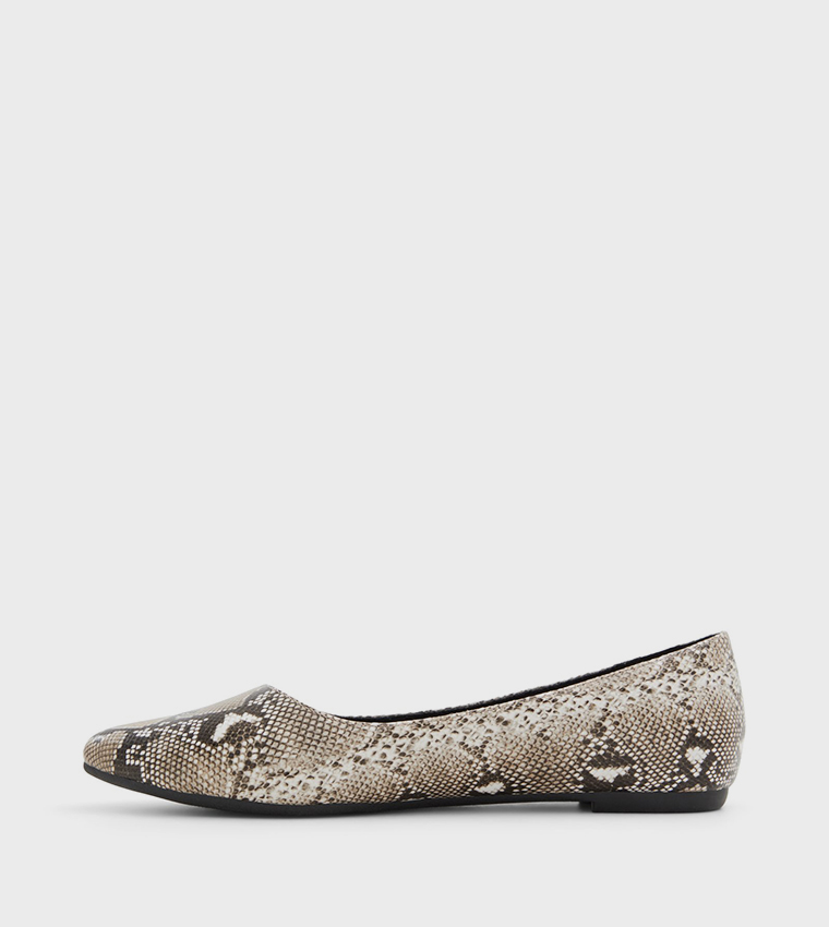 CATHRYN Snakeskin Ballerinas
