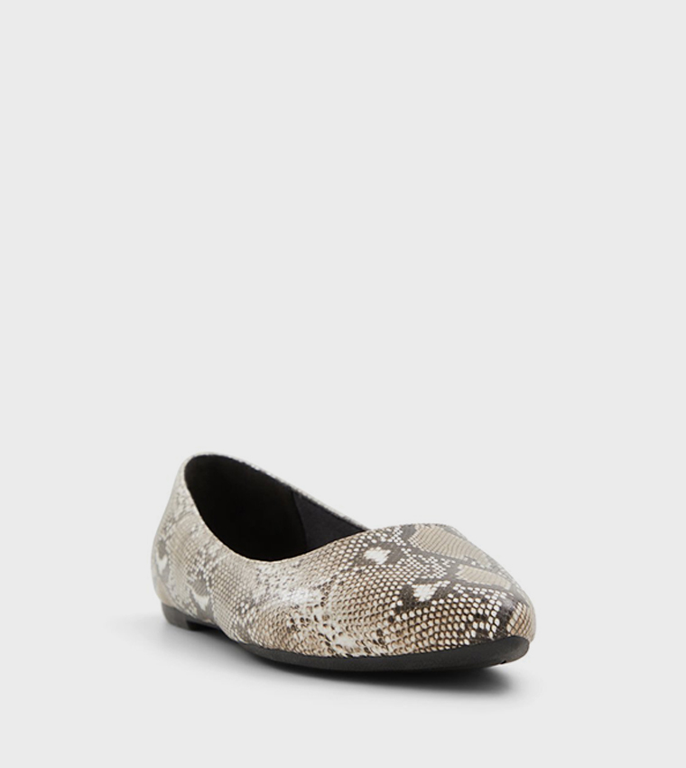 CATHRYN Snakeskin Ballerinas