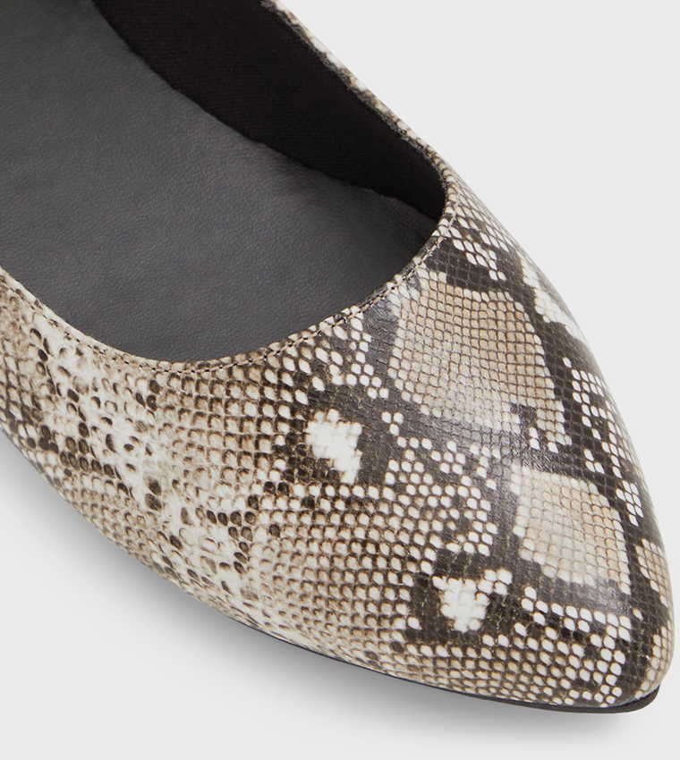 CATHRYN Snakeskin Ballerinas