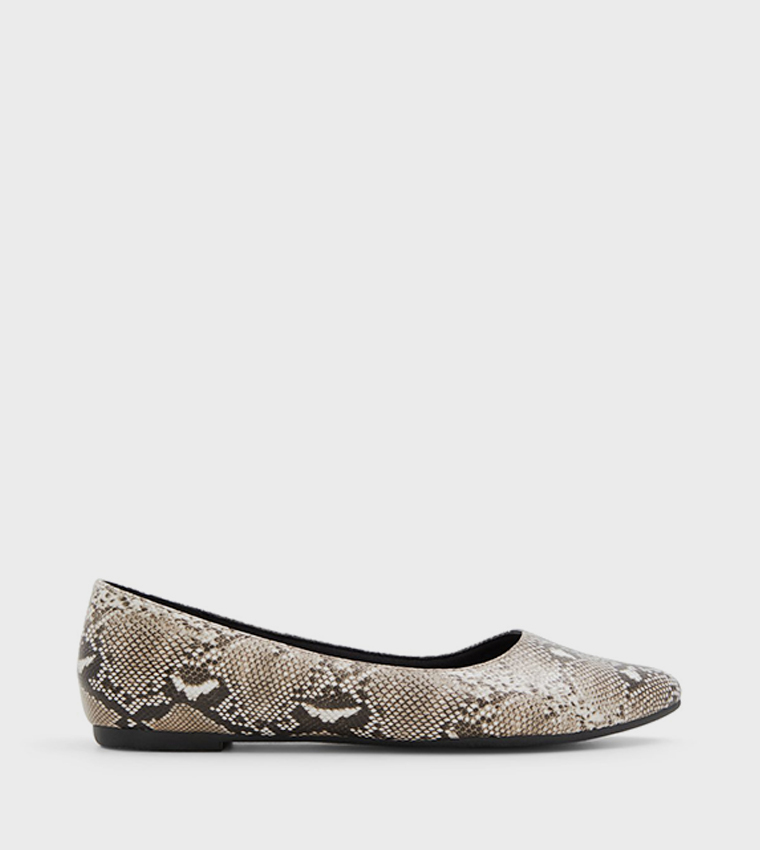 CATHRYN Snakeskin Ballerinas