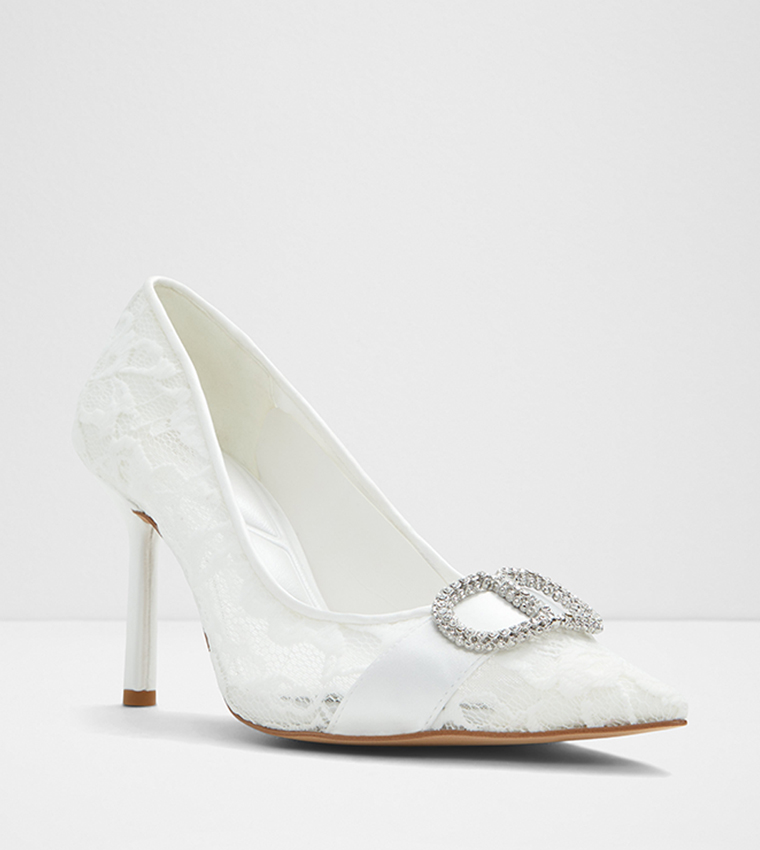 Buy Aldo CAVETTA Embellished Heel Pumps In White 6thStreet Saudi Arabia