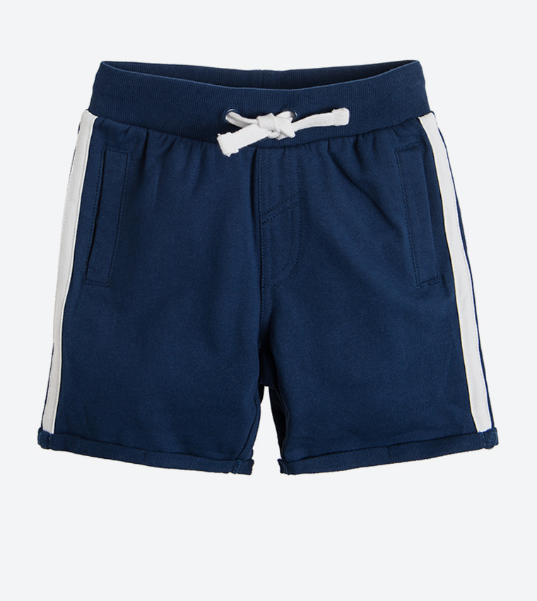 Form Fitting Shorts with Side Striped Detailing