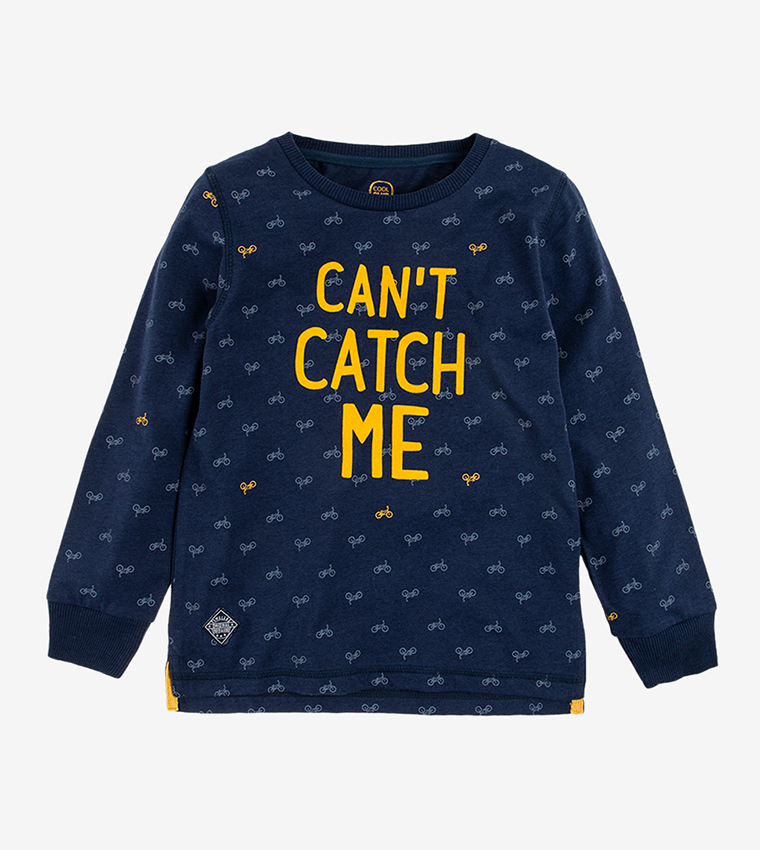 Buy R B Kids Long Sleeve Round Neck Sweater Blue In Blue 6thStreet Bahrain