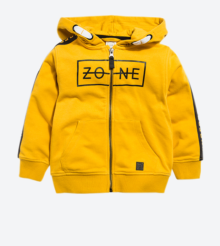 Yellow sweat jacket best sale