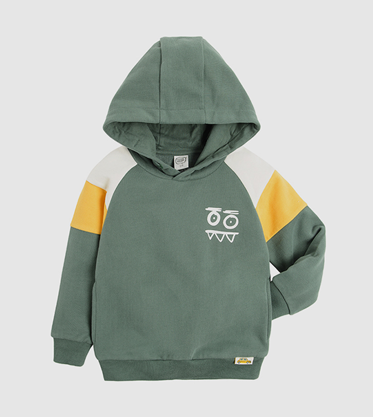 Boys green hoodie top