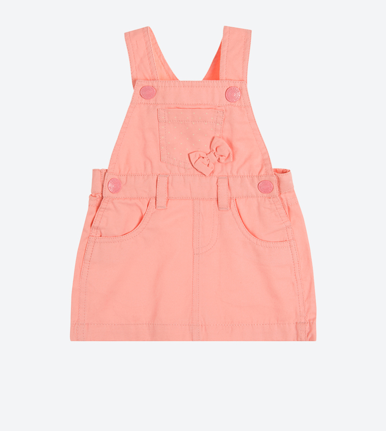 Buy R B Kids Bow Details Skirt Dungaree Pink CCG1602904 In Pink 6thStreet Qatar