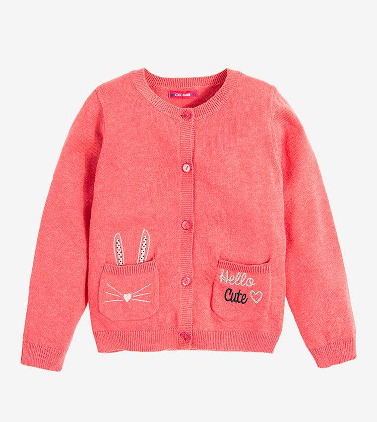 Buy R B Kids Long Sleeve Round Neck Sweater Pink In Pink 6thStreet Bahrain