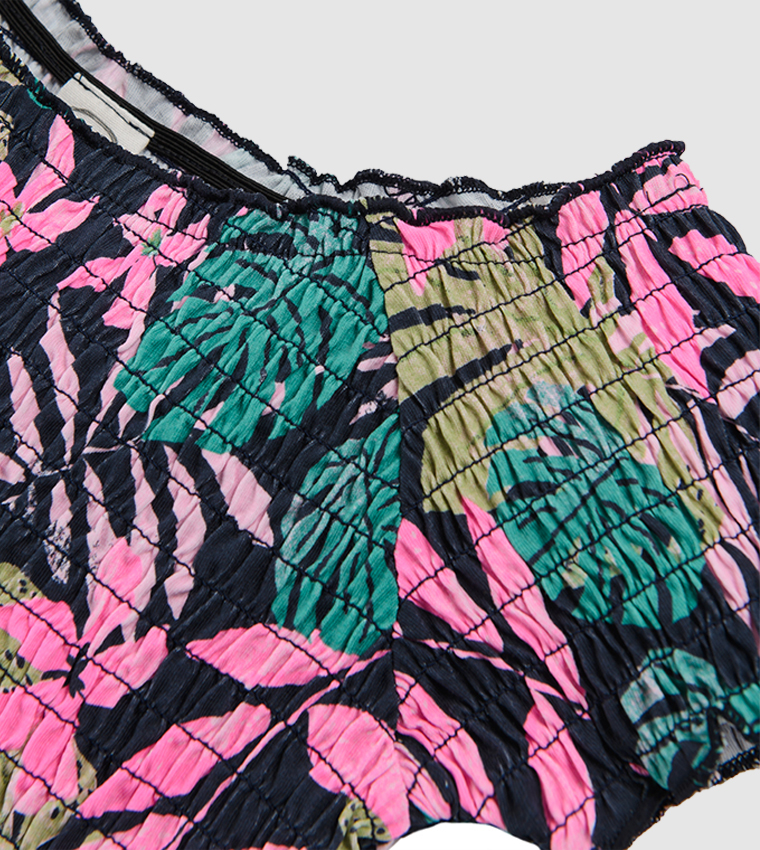All Over Print Smocking Top