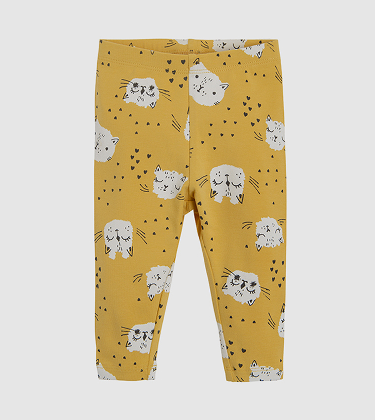 Buy R B Kids Kids Printed Leggings In Yellow 6thStreet Bahrain