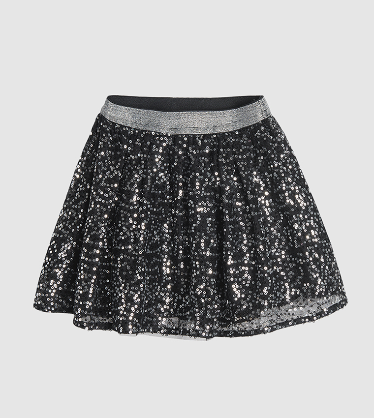 Embroidered sequin mini skirt shop
