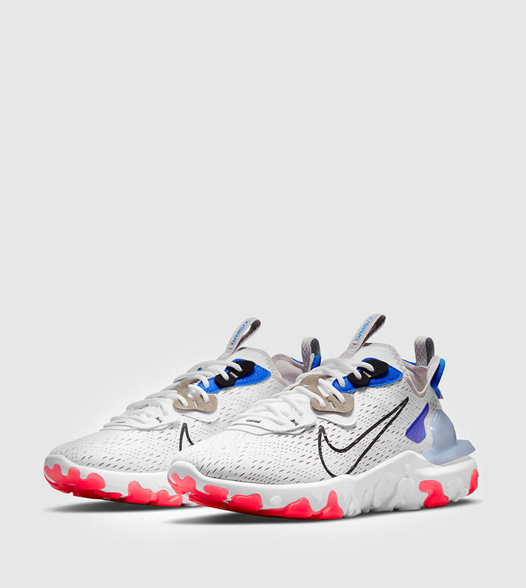 nike react vision white red blue