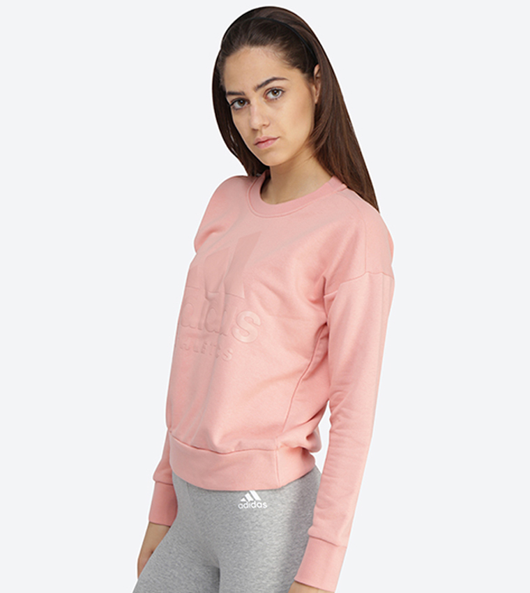 Buy Adidas Long Sleeve Round Neck Sweatshirt Pink CD7774 In Pink 6thStreet UAE