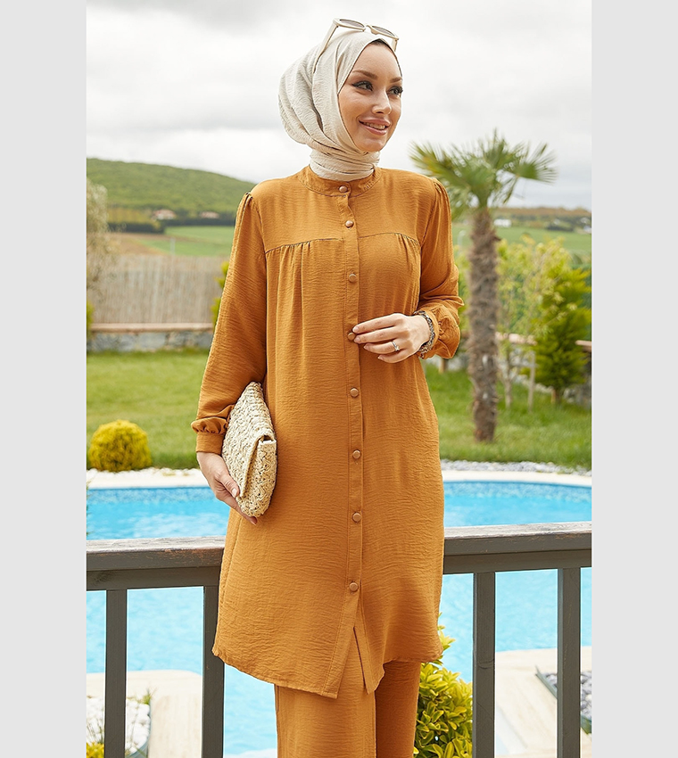 Solid Long Sleeves Co-Ord Set