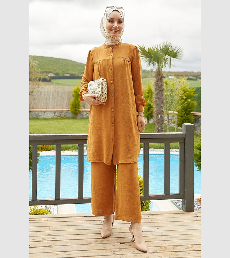 Solid Long Sleeves Co-Ord Set