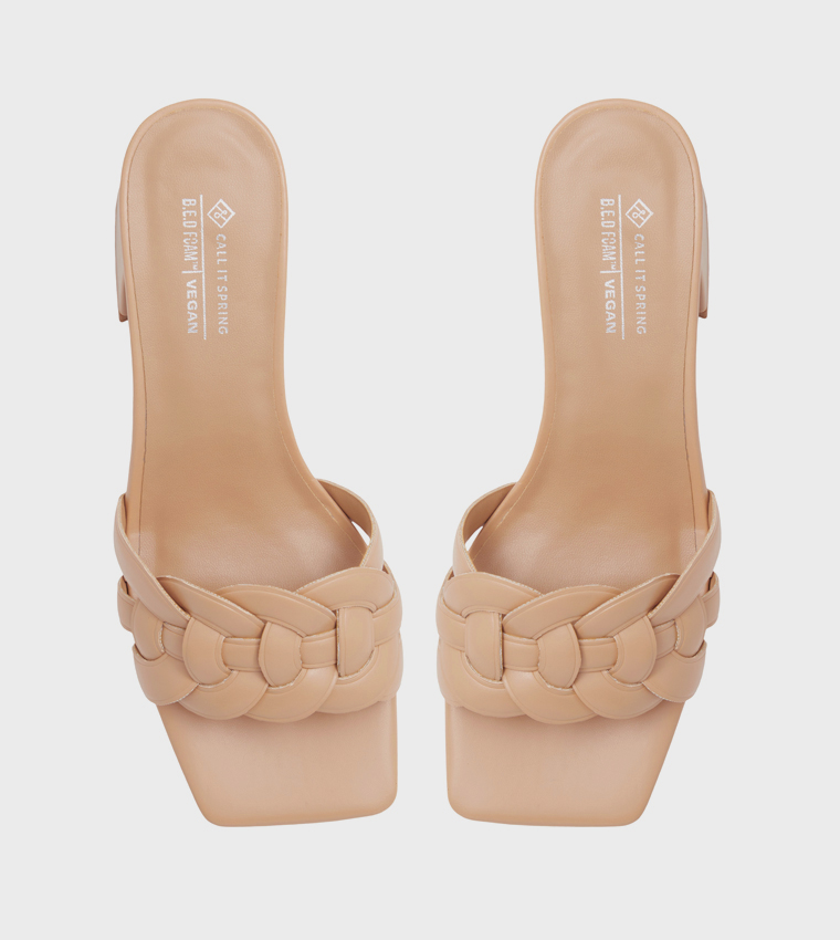 CELIINA Braided Block Heel Sandals