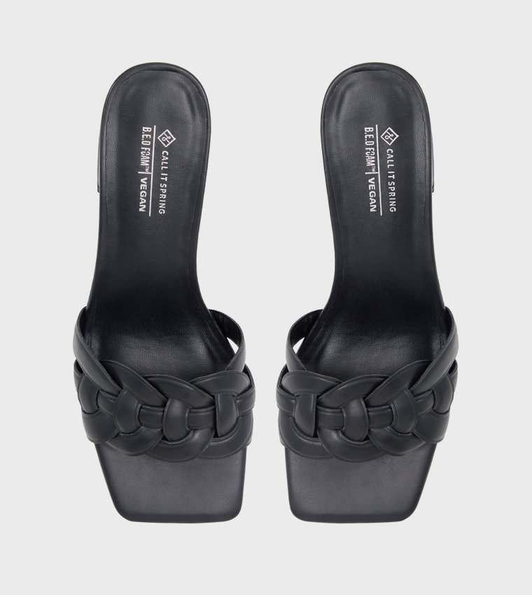 CELIINA Braided Block Heel Sandals