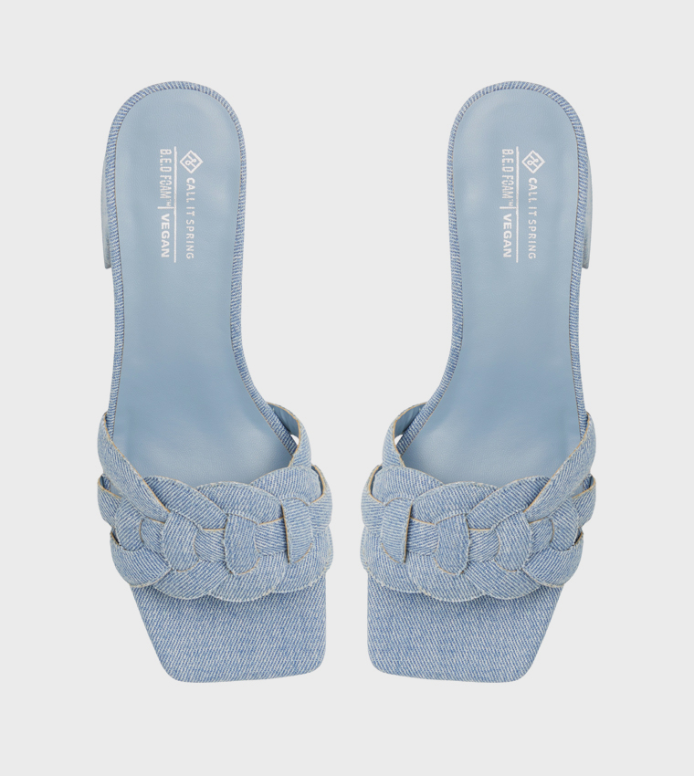CELIINA Braided Block Heel Sandals