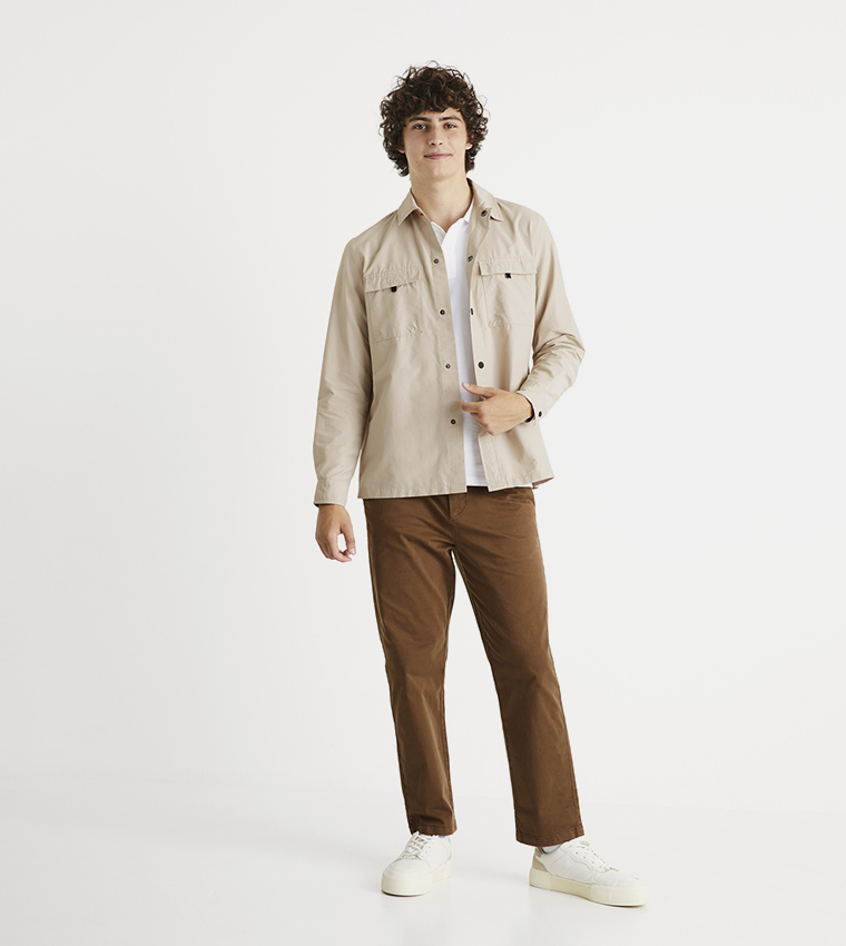 Solid Long Sleeves Polo T-Shirt