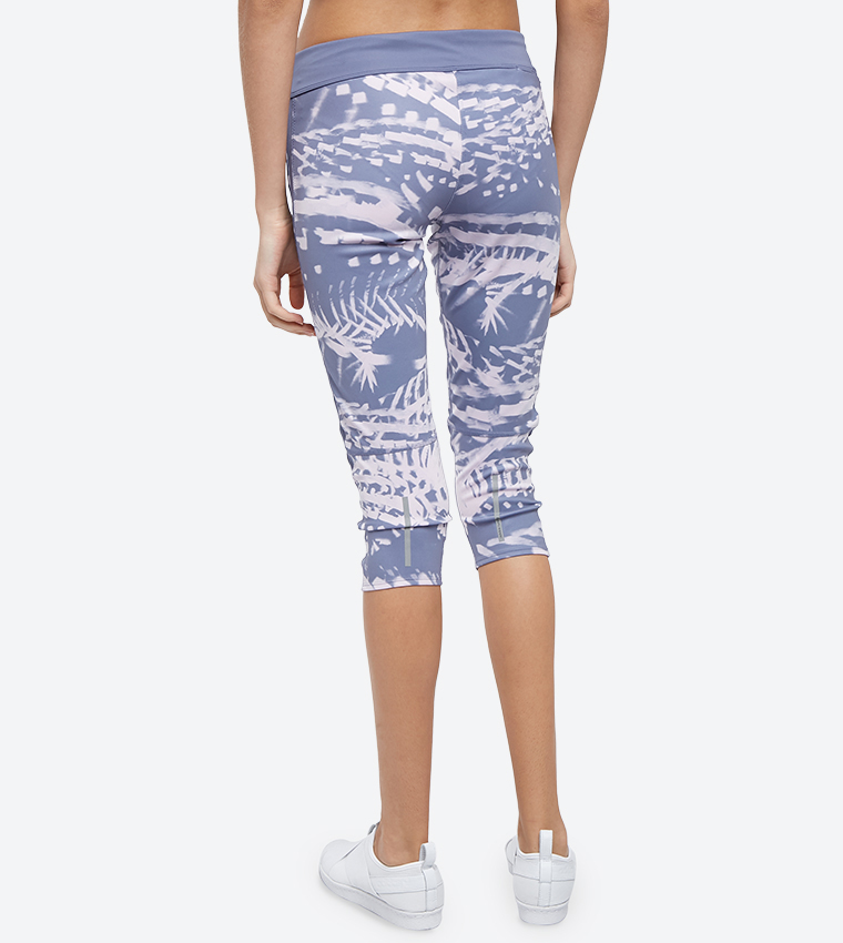 Buy Adidas Response 3/4 Graphic Tights Blue CF1029 In Blue