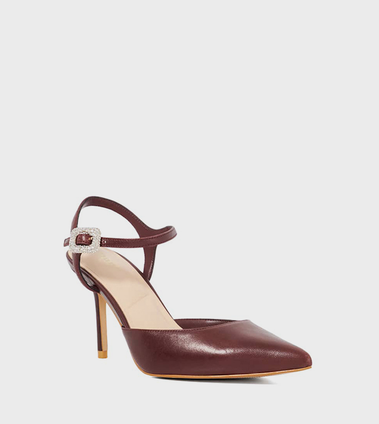 CHANNEL Ankle Strap Heel Pumps