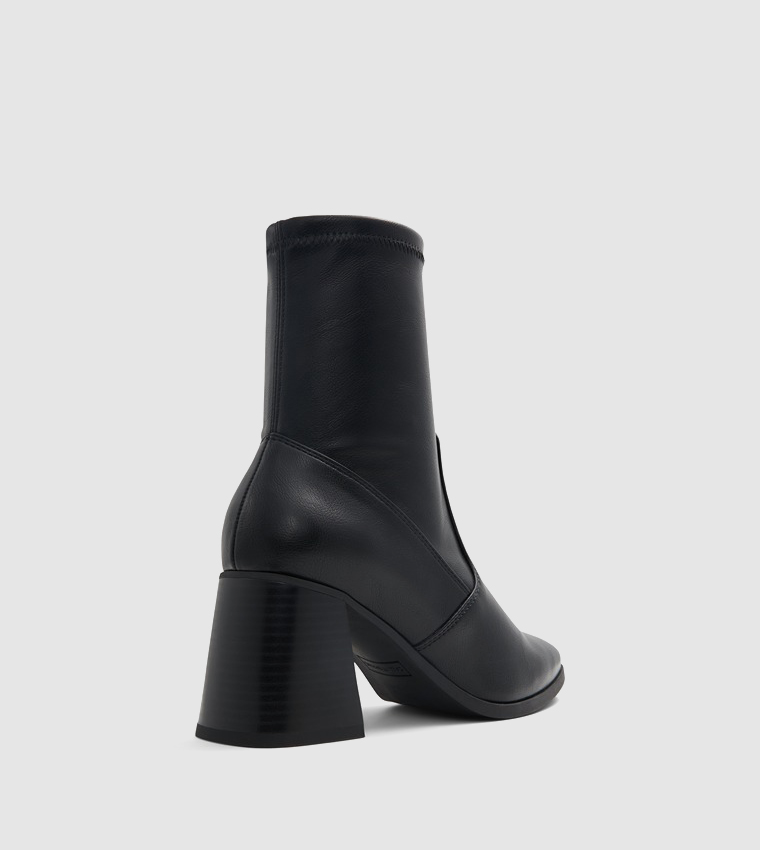 CHARMAINE Ankle-Length Block Heel Boots