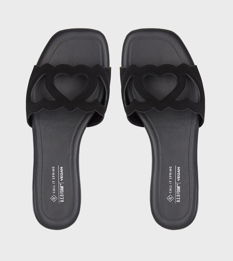 Buy Call It Spring CHERISHH Cut Out Detail Flat Sandals In Black 6thStreet UAE