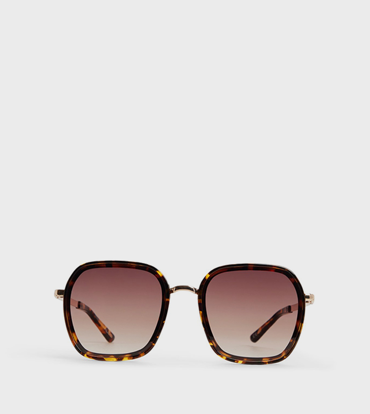 CHLLOE Tortoiseshell Square Sunglasses