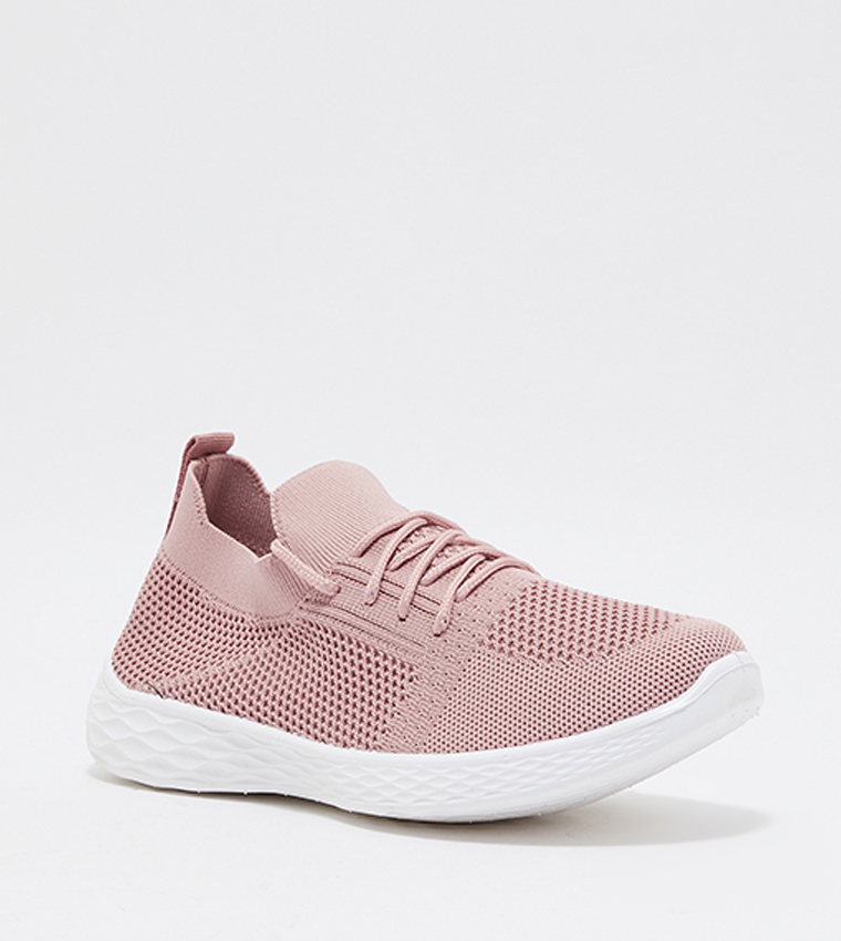 Lace-Up Mesh Sock Shoes