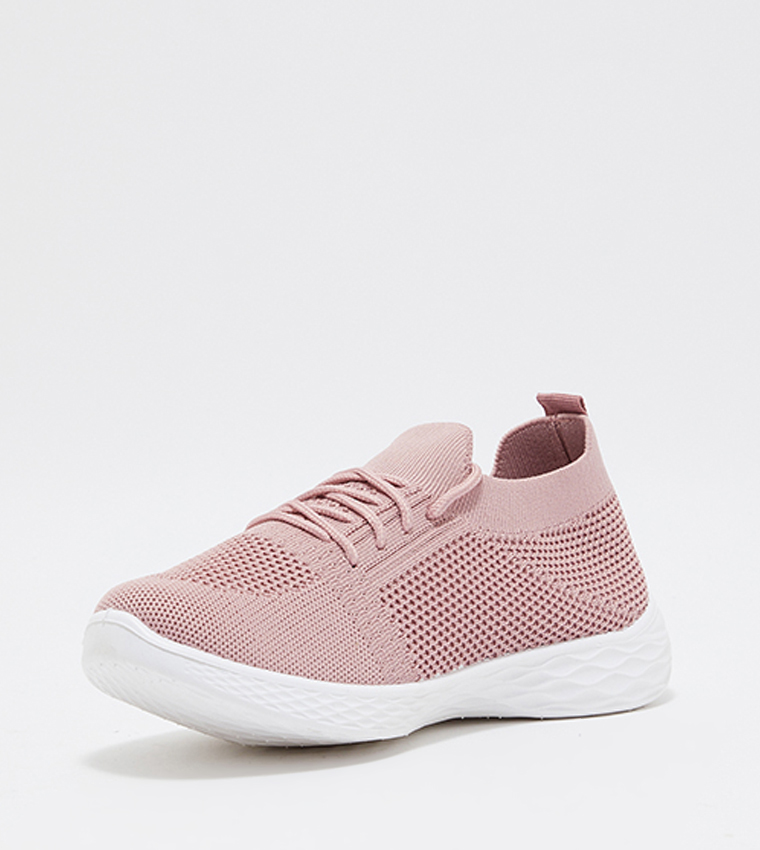 Lace-Up Mesh Sock Shoes