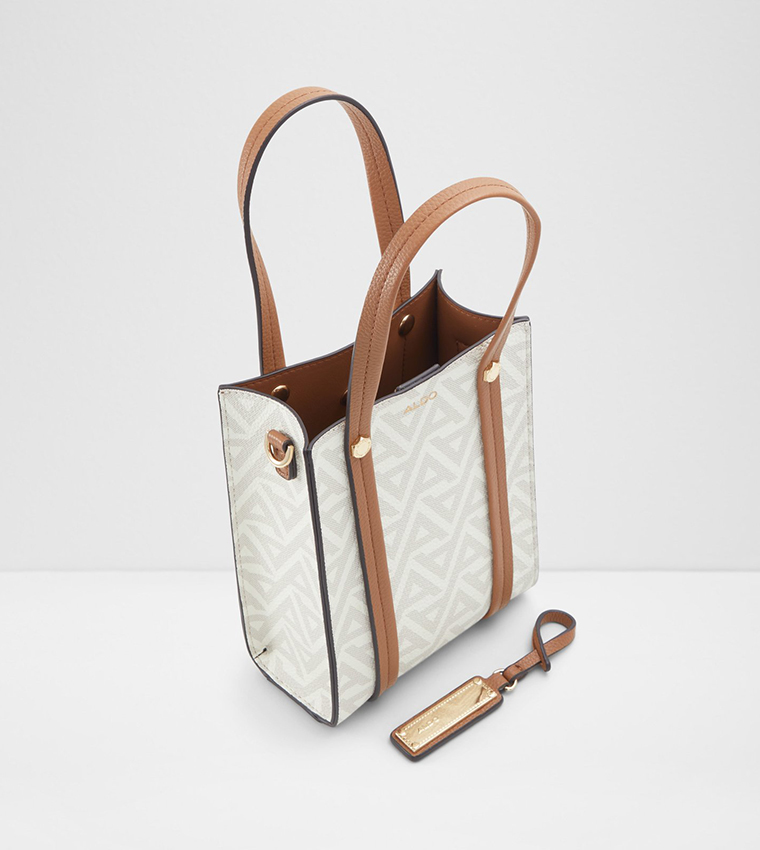 Buy Aldo CHRISTELLE Monogram Mini Tote Bag In White 6thStreet Bahrain