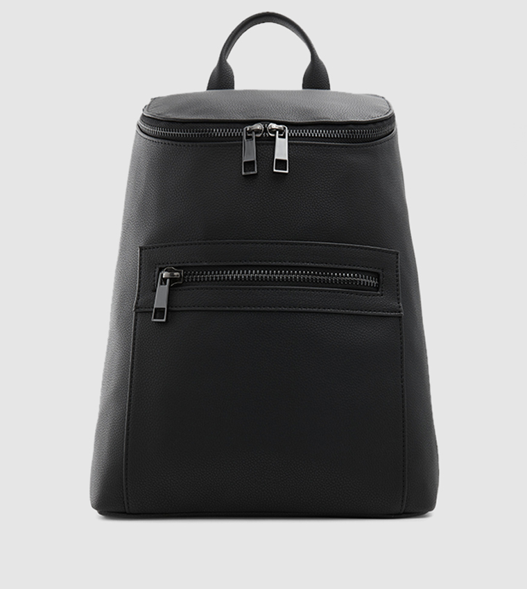 Aldo backpack black leather online