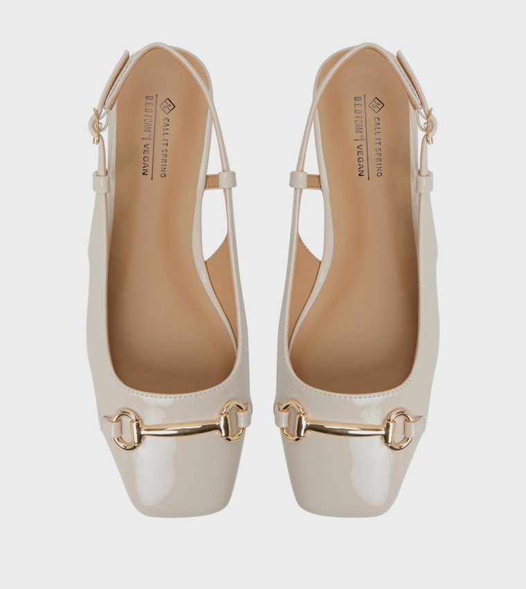 CIRCE Metal Detail Slingback Flats