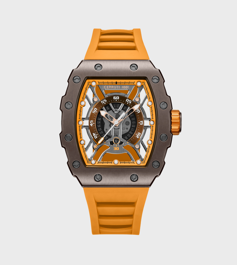 GUBBIO Silicon Strap Analog Watch