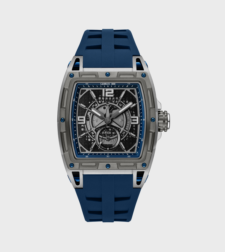 BELLUNO Black Gun Dial Chronograph Watch