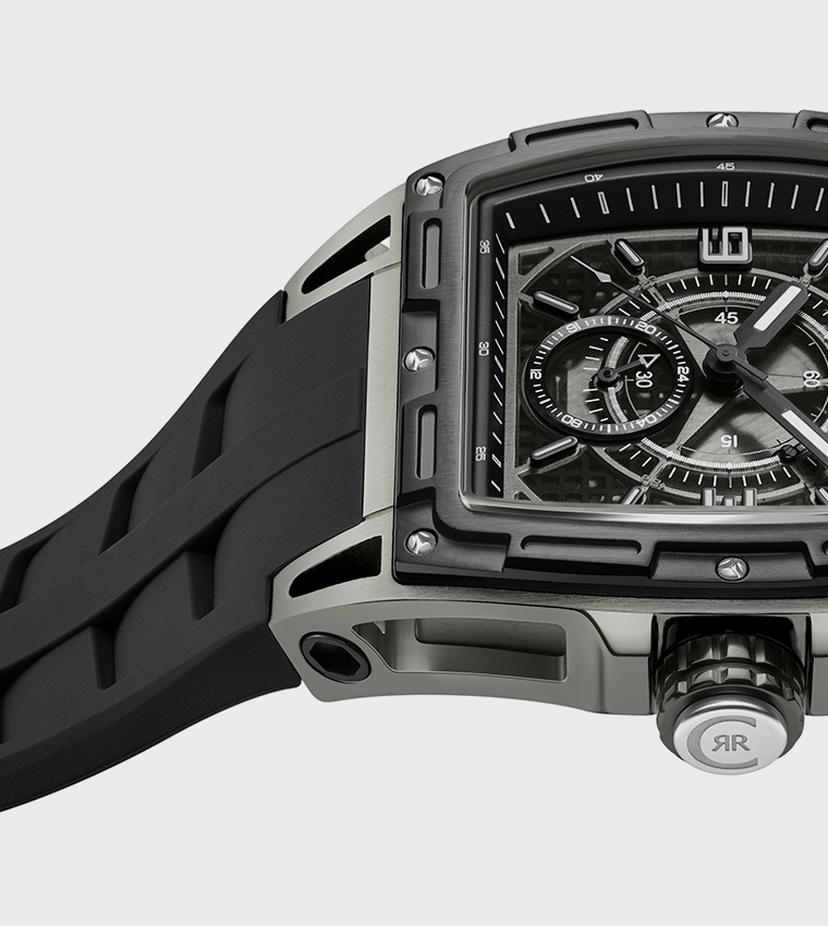 BELLUNO Black Gun Dial Chronograph Watch