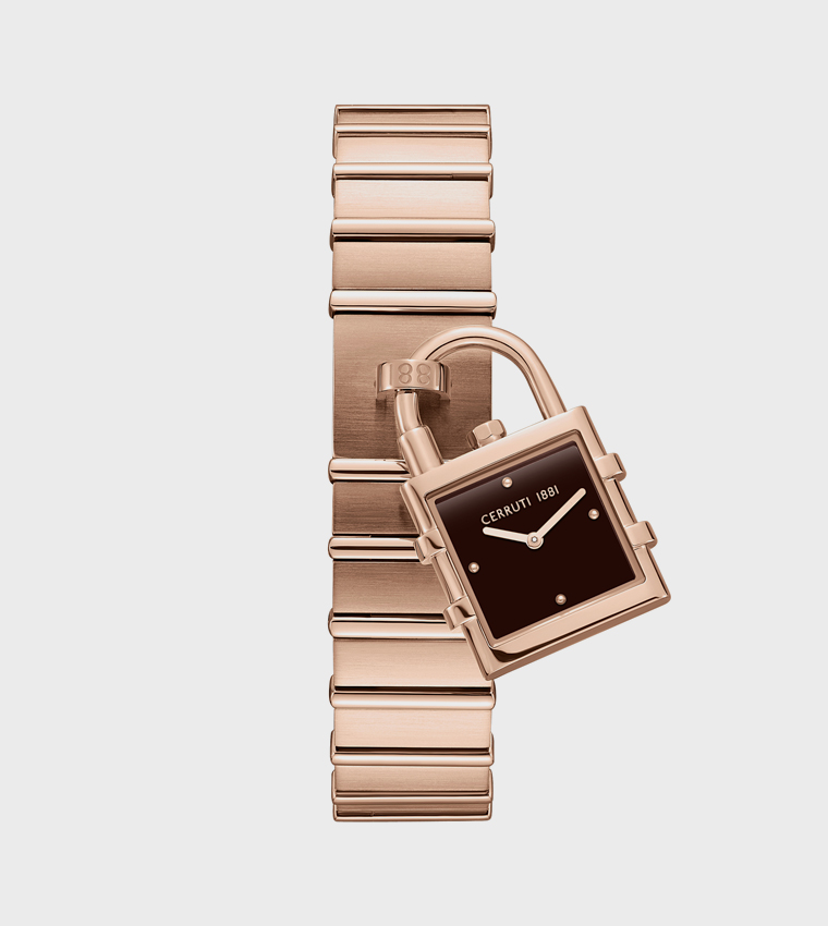 ADRIA Brown Mirror Dial Watch