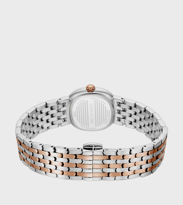 GRESTA White MOP Two-Tone Bracelet Watch
