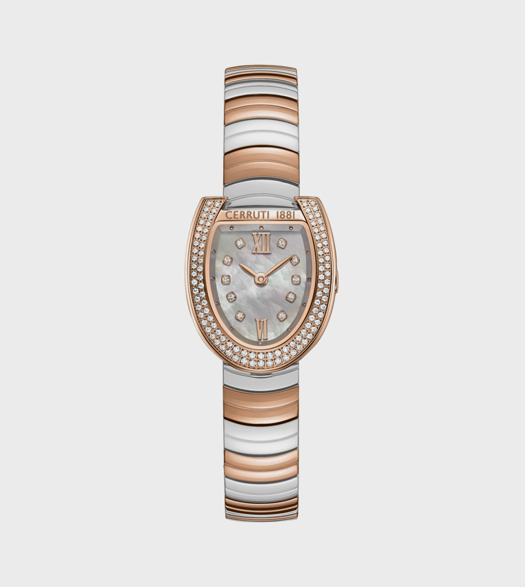 LERICI White MOP Dial Two-Tone Bracelet Watch