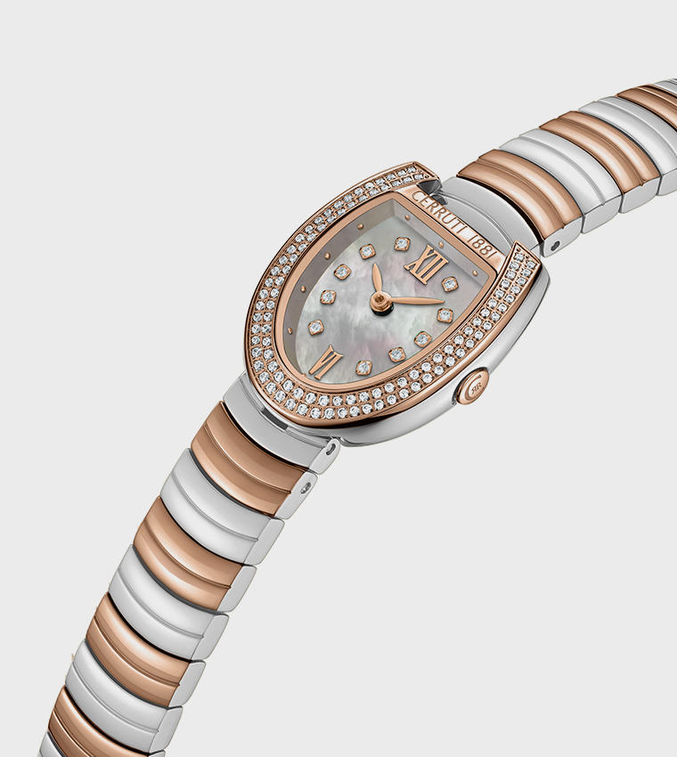 LERICI White MOP Dial Two-Tone Bracelet Watch
