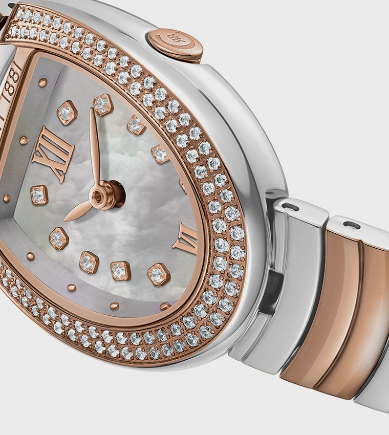 LERICI White MOP Dial Two-Tone Bracelet Watch