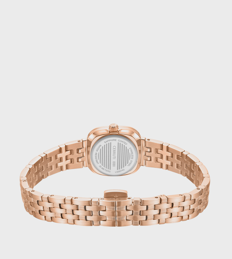 MIRA Embellished Square Dial Watch