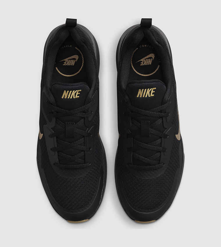 Black nike trainers outlet with rose gold tick