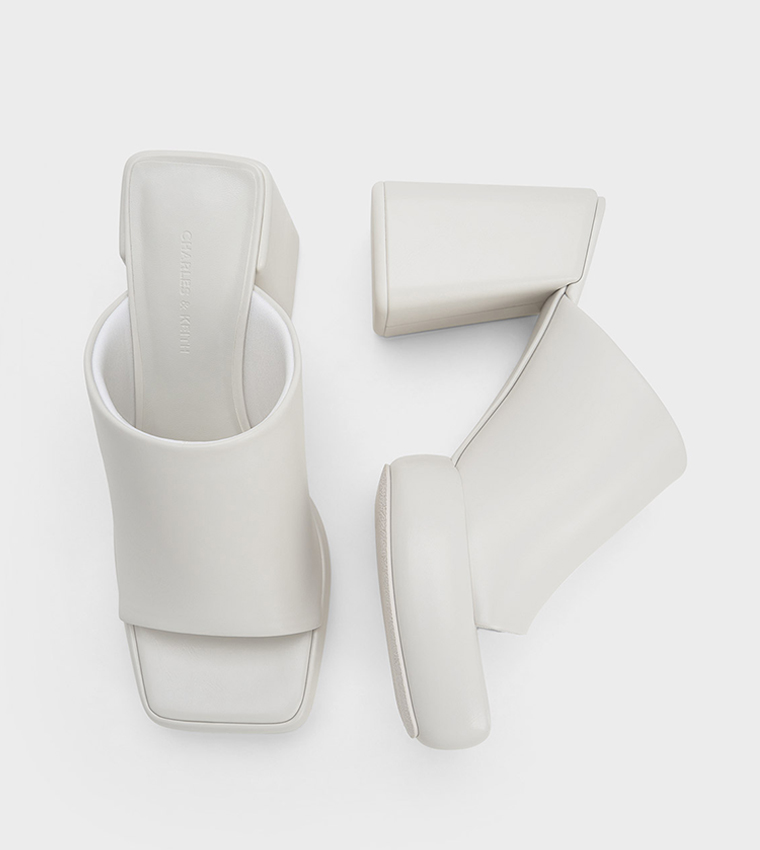Buy Charles Keith Lucile Platform Heel Sandals In White