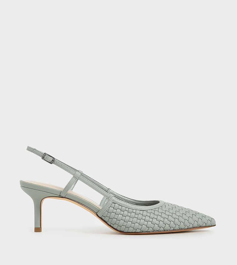 Woven Slingback Court Shoes