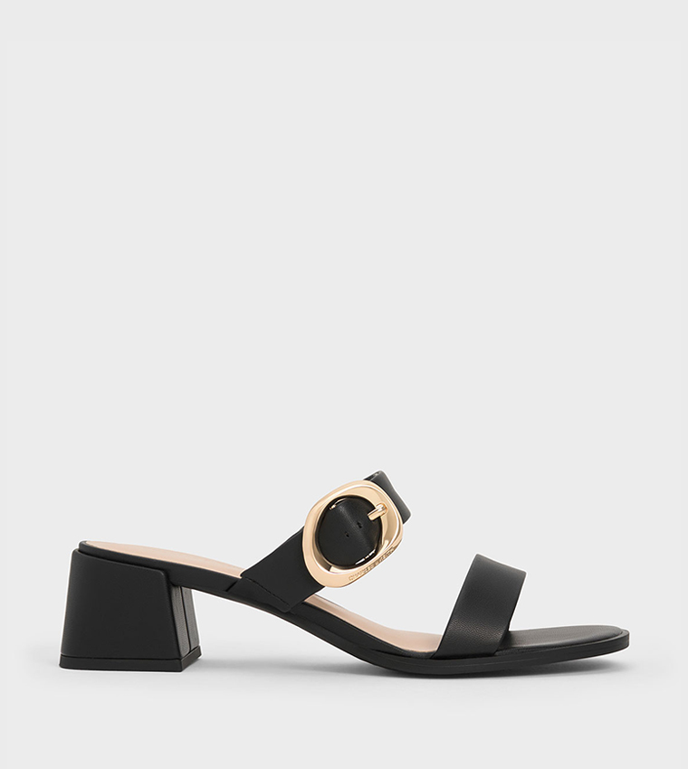 Double strap heeled sandals hotsell