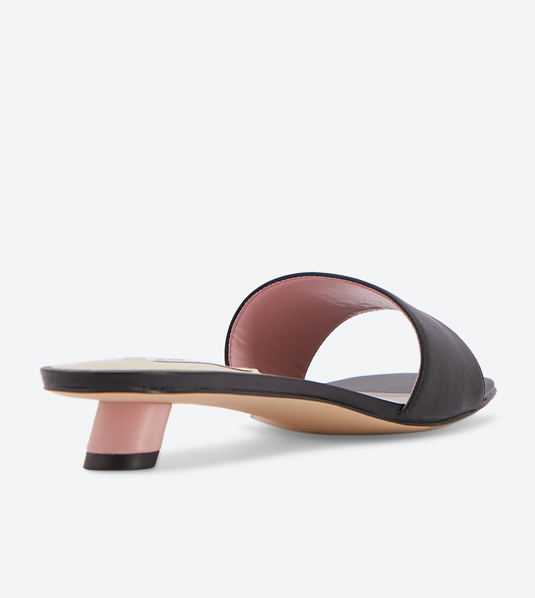 Square Toe Low Heel Closed Toe Mules Buy Charles Keith Classic Low